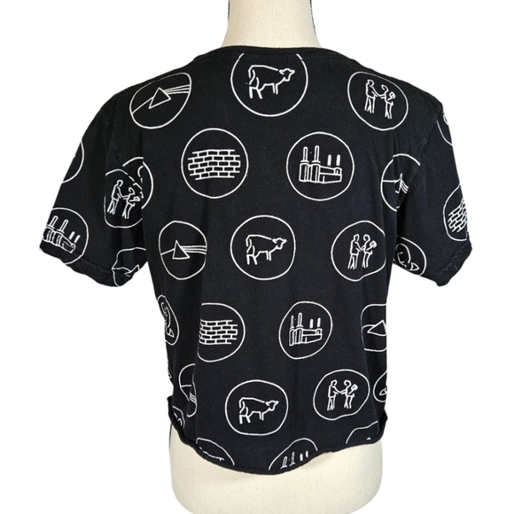 Pink Floyd Black Crop Top, Black/Tan, Medium - Picture 4 of 9
